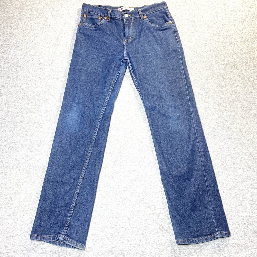 Levi's 514 Jeans Boys 18R Dark Blue Straight Fit Mid Rise Stretch Casual Denim